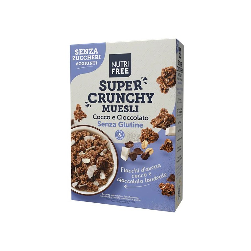 Super Crunchy Muesli Cocco e Cioccolato Senza Zuccheri Aggiunti